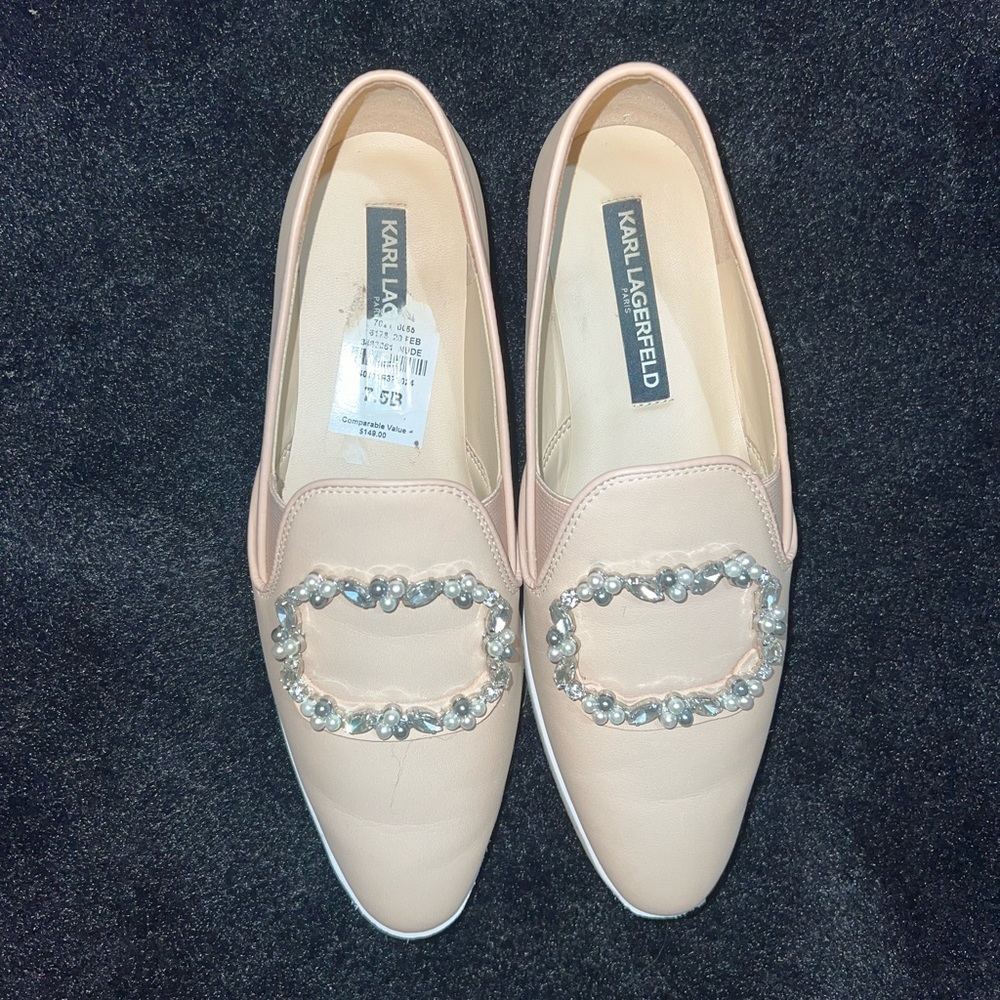 Karl Lagerfeld Paris Kalana Embellished Platform Loafer